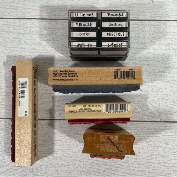 Wood and Rubber Stamp 5 Piece Baby Bundle - Picture 8 of 9